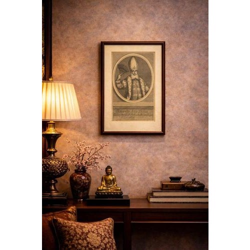 Ottoman Ambassador Portrait Engraving, Bernigeroth, Turkish Envoy, c.1740 A finely executed and visually striking...