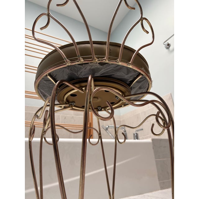 Hollywood Regency Vintage 70s Vanity Gold Stool in Brass For Sale - Image 3 of 6