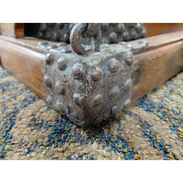 Chinese Wood and Wrought Iron Wedding Chest For Sale - Image 10 of 13