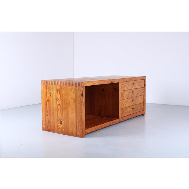 Small Sideboard in Pinewood by Ate Van Apeldoorn for Houtwerk Hattem, 1960s For Sale - Image 12 of 17
