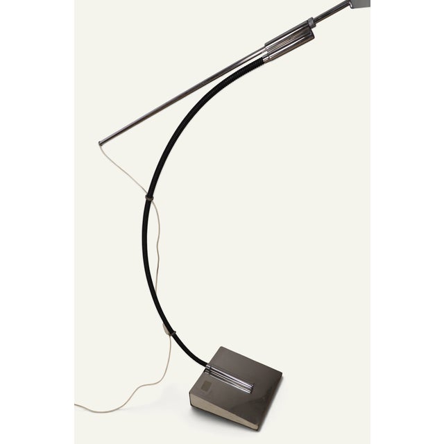 Vintage Arc Floor Lamp with Chromed Metal Arm, 1970 For Sale - Image 6 of 18