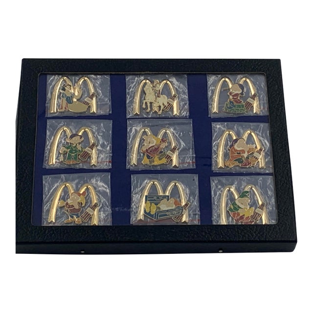McDonalds Coca Cola Snow White and the 7 Dwarfs Promotional Lapel Pins For Sale