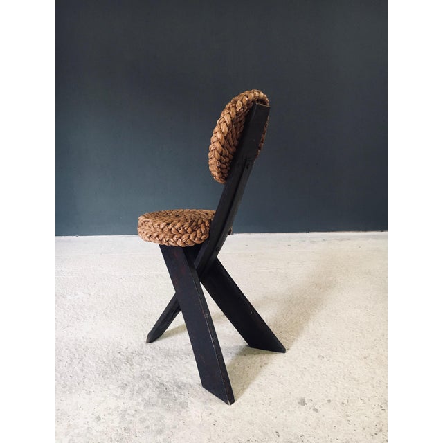 Mediterranean Tripod Side Chairs from Audoux Minet, France, 1950s, Set of 2 For Sale - Image 15 of 18