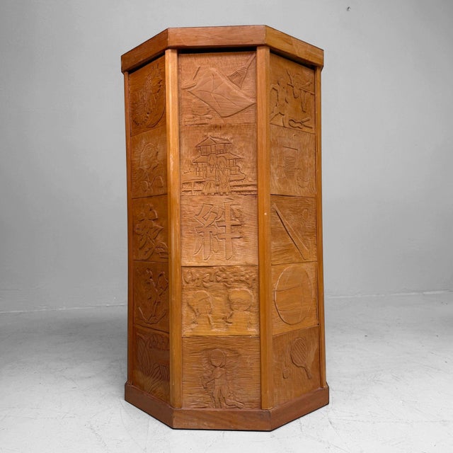 Japanese Wooden Plant Stand, 1990s For Sale - Image 11 of 14