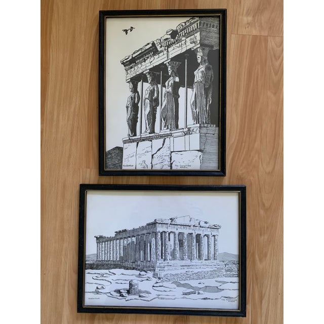 Printmaking Materials Vintage Architectural Etching of Roman Ruins by Vanderkloot Set of 2 For Sale - Image 7 of 7