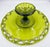 1950s 1950s Pitman-Drietzer Glass Avocado Green Cake Stand "Colony Lace" 14" Plate For Sale - Image 5 of 8