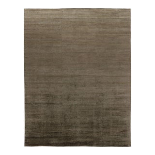 Contemporary Oversized Textural Sari Silk Rug in Taupe by Rug & Kilim, India For Sale