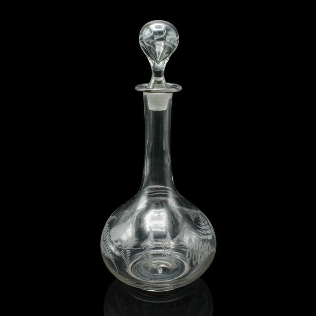 Vintage Wine Decanter, English, Glass, Aerator, Liqueur Vessel, Mid 20th Century For Sale - Image 4 of 10