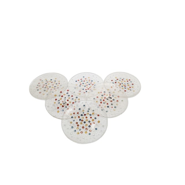 Rotor Dessert Set by J. Drost for Ząbkowice Gospodarcza Huta, Poland, 1970s, Set of 6, in Very Good conditions. Designed...