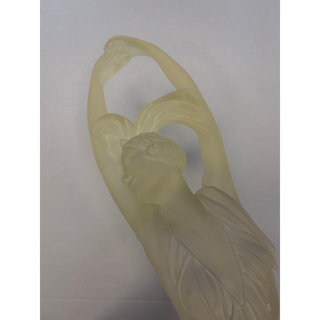 This art deco dancing lady figurine is made from frosted Lucite. Standing over two feet tall this gorgeous figurine makes...