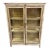 1970s Distressed Wood Glass Front Display Cabinet For Sale