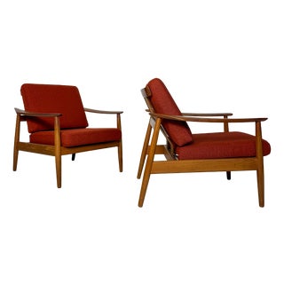 Vintage Danish FD 164 Lounge Chair in Teak by Arne Vodder for Cado, 1960s For Sale