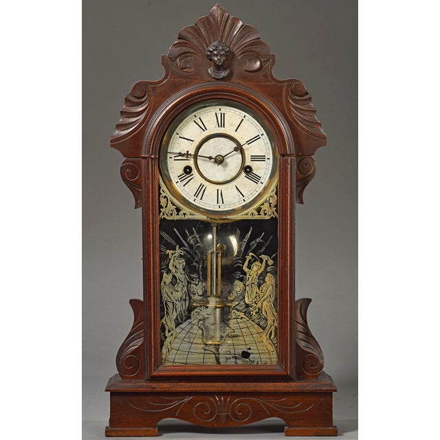 Antique Ansonia Carved Wood Kitchen/Gingerbread Clock Chairish