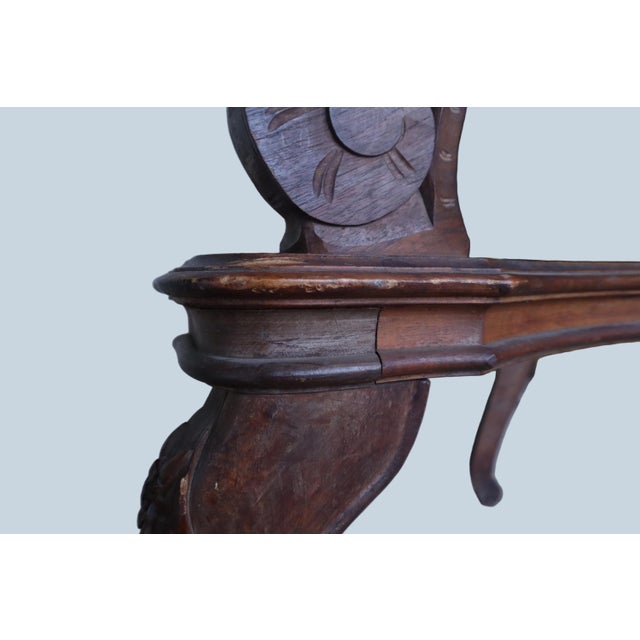 Antique Swiss 19th Century Black Forest Hunting Arm Chair For Sale - Image 9 of 18