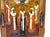 Wood 19th Century Russian Icon Synaxis of Hierarch Saints, Christ Pantokrator, 1850s For Sale - Image 7 of 12