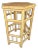 Palm Beach Style Hexagon Bamboo, Rattan & Wicker Top Side End Table For Sale