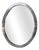 Oval Silver-Plated Metal Mirror, 1950s For Sale