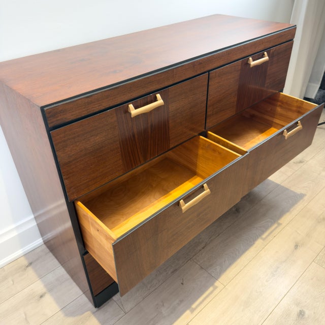 Mid-Century Modern Brutalist Teak & Walnut 6-Drawer Dresser, 1960s For Sale - Image 6 of 10