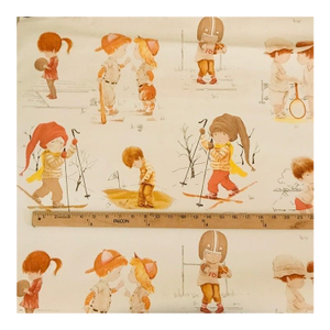 Vintage Wallpaper Fran Mar 1978 Nursery 2+ Roll Girls Bedroom Playroom 27'' W