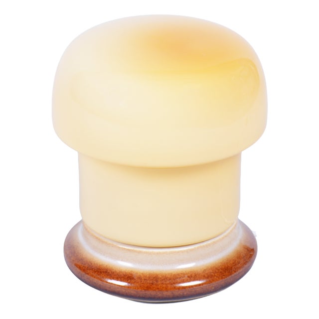 Mid-Century Modern Table Lamp in Ceramic and Glass, Czech, 1960s For Sale