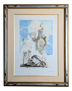 Salvador Dali, The Archangel Raphael, Hand-Signed Aquatint and Relief on Paper, 1980s
