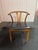 A handsome set of four vintage Danish dining chairs in the classic wishbone/Y-back tradition: the silhouette made iconic...