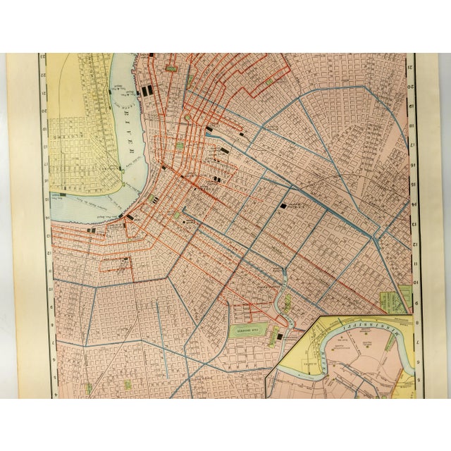 Traditional 19th Century Colored Lithograph Print of New Orleans From Rand McNally For Sale - Image 3 of 10