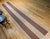 Vintage American Rag Runner, Handwoven Stripe Pattern, Tan, Green & Magenta, 3x13 For Sale - Image 12 of 12