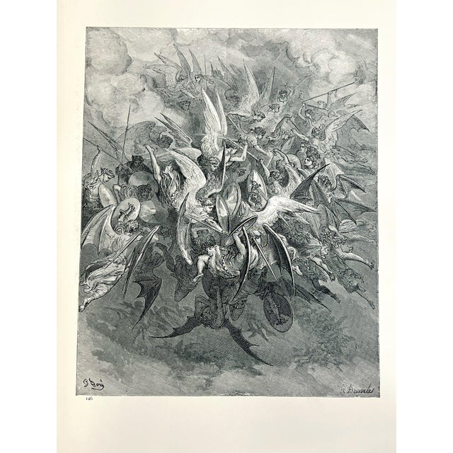 Red Rare Two Oversized Volume Set, the Doré Gallery: 250 Beautiful Engravings, Vol. I & II Gustave Doré c.1870 For Sale - Image 8 of 12