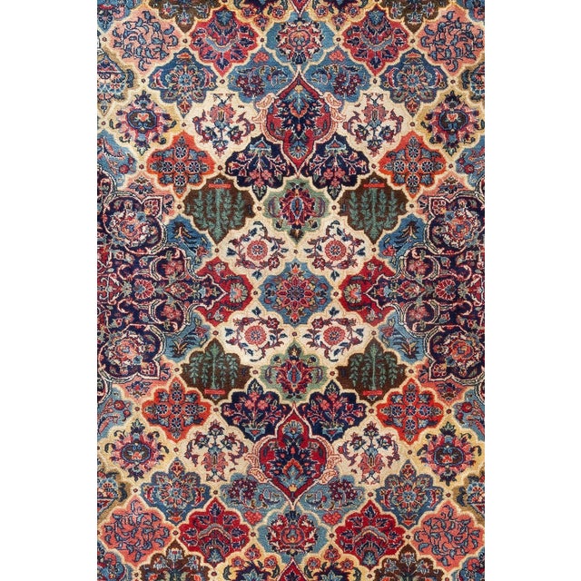 Blue Early 20th Century Zabihi Collection Jewel Toned Signed Oversize Persian Kashan Rug - 10'3" x 17'3" For Sale - Image 8 of 12
