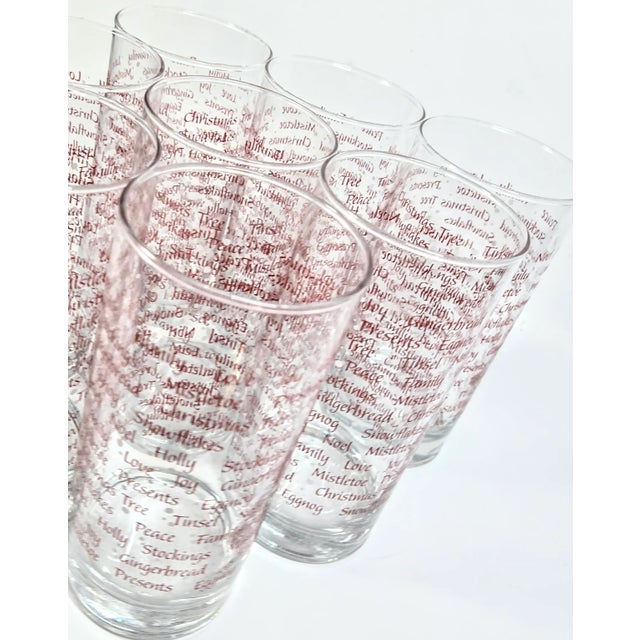 Holiday Greetings Tumblers- Set of Eight For Sale - Image 9 of 11