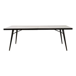 Paul McCobb Planner Group Mid-Century Modern Black Lacquered Extension Dining Table, Newly Refinished For Sale