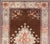 Vintage latch hook design Turkish Oushak rug in chocolate brown, taupe, gray and burnt orange, Keivan Woven Arts / rug...