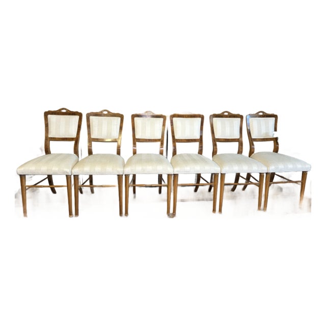 Set of 6 Continental 19th Century Biedermeier - Viennese Walnut Chairs For Sale