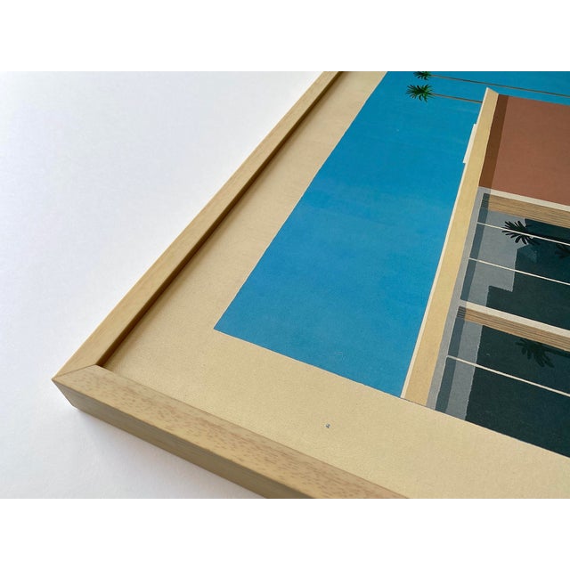 1980s David Hockney Vintage 1988 Lithograph Print Framed Museum Exhibition Poster " a Bigger Splash " 1967 For Sale - Image 5 of 18