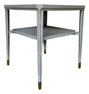 Villa Ad Home Modern Gray Cerused Oak Bertram SIde Table