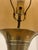 Vintage Brass Table Lamp + Scallop Shade For Sale - Image 4 of 12