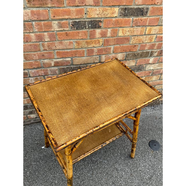 19th Century English Bamboo Side Table For Sale - Image 4 of 9