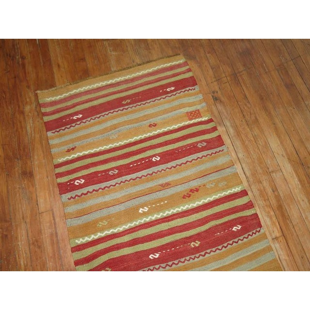 Vintage Turkish Kilim Runner, 20th Century - 2'8" x 12'1" For Sale - Image 4 of 6