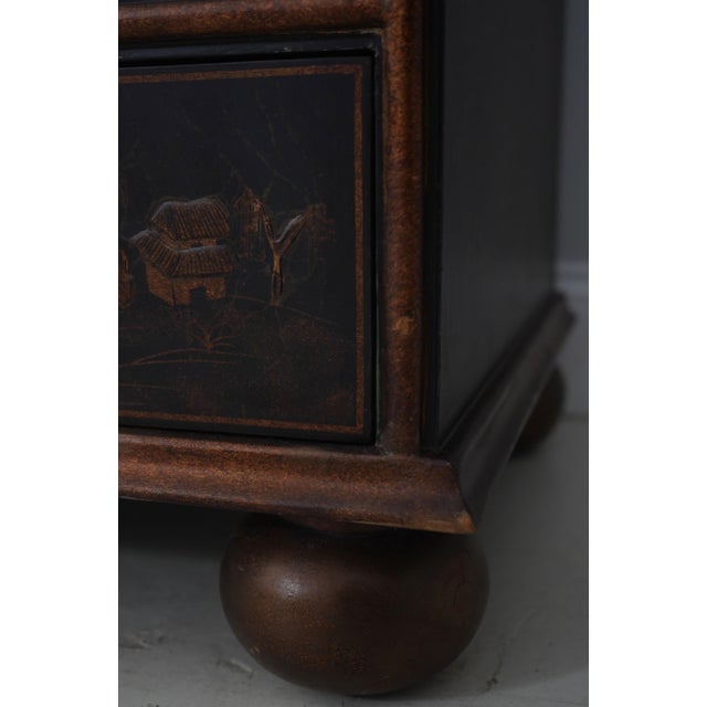 Harden Black Painted Chinoiserie Secretary Desk For Sale - Image 12 of 18