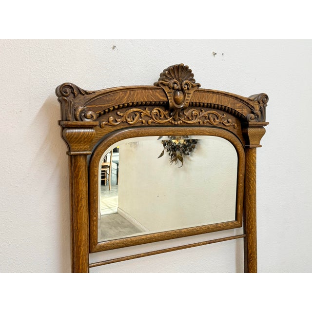 Vintage Quarter Saw Oak Cabinet For Sale - Image 10 of 11