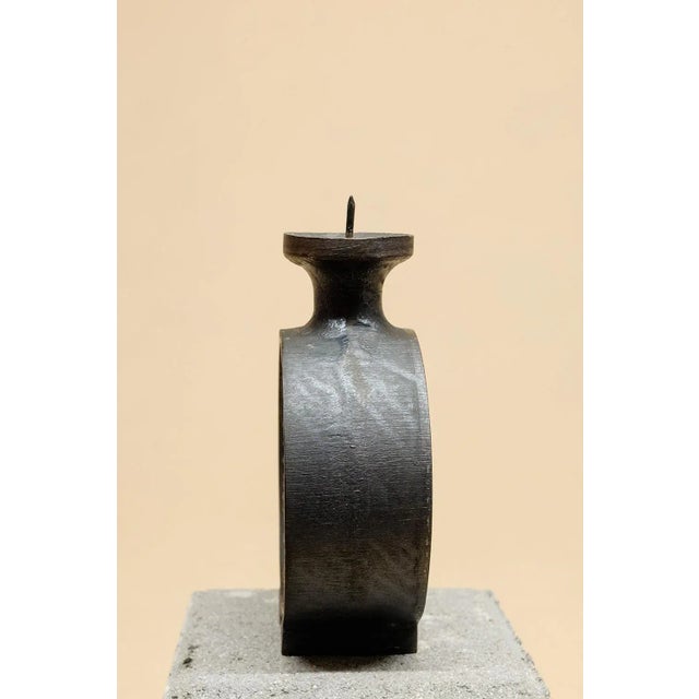 Brutalist Mid-Century Bronze Candleholder For Sale - Image 3 of 9