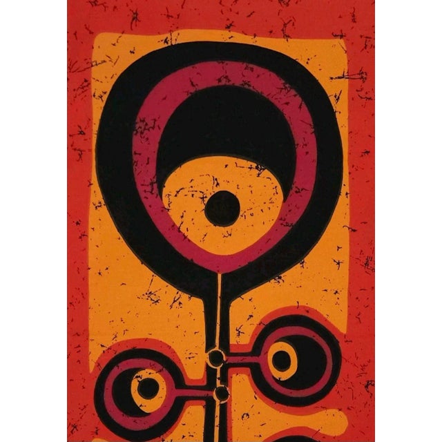 Mid-Century Modern Mid-Century German Pop Art Screen-Printed Wall Hanging by Traute Sänger, 1970s For Sale - Image 3 of 6