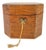 Antique Octagonal Wood and Brass Tea Caddy Box, 1960s For Sale