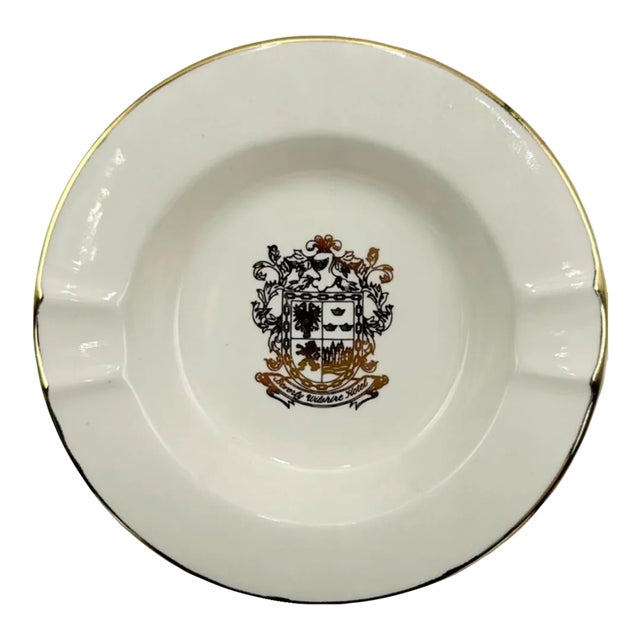 Vintage 5-Star Beverly Wilshire Hotel Ashtray Dish Los Angeles Porcelain For Sale