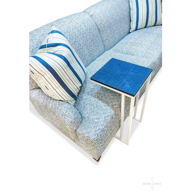 Keith Fritz Fine Furniture Sidecar in Ceylon Blue For Sale - Image 13 of 13