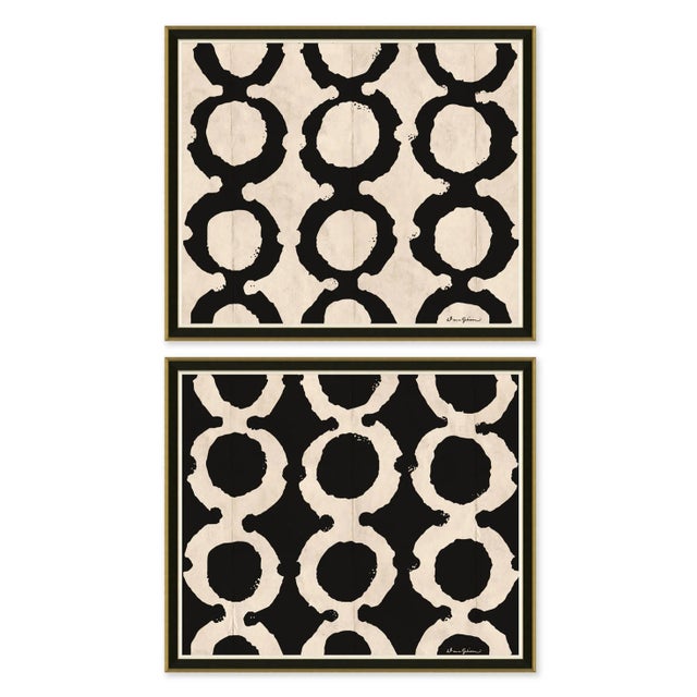 Dana Gibson Gooche Black on White & Gooche White on Black by Dana Gibson, Framed Art Prints - Set of 2 For Sale - Image 4 of 4