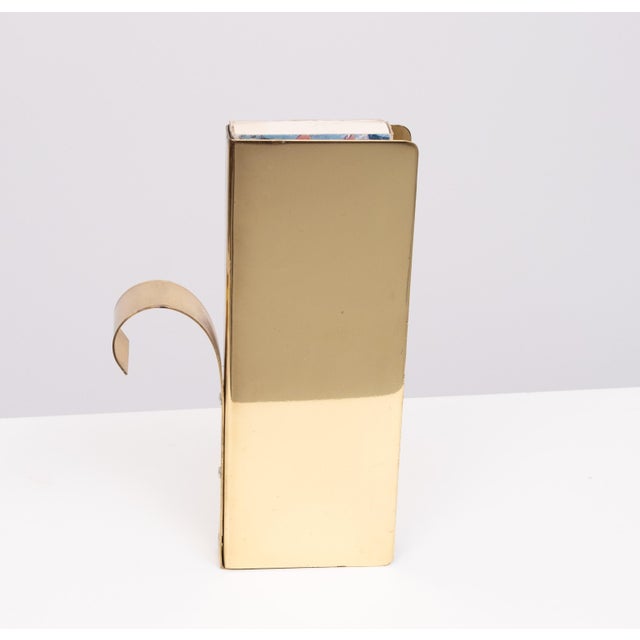 Metal Brass Fireplace Match Sticks Holder, England, 1970s For Sale - Image 7 of 8