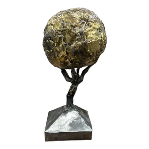 Mid Century Mixed Metal Sculpture