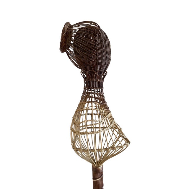 Mid-Century Wicker Mannequin, 1950s For Sale - Image 9 of 18